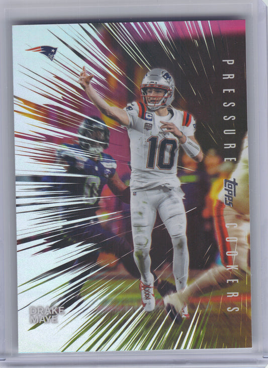 2026 Topps Flagship #PC-5 Drake Maye Pressure Cookers New England Patriots