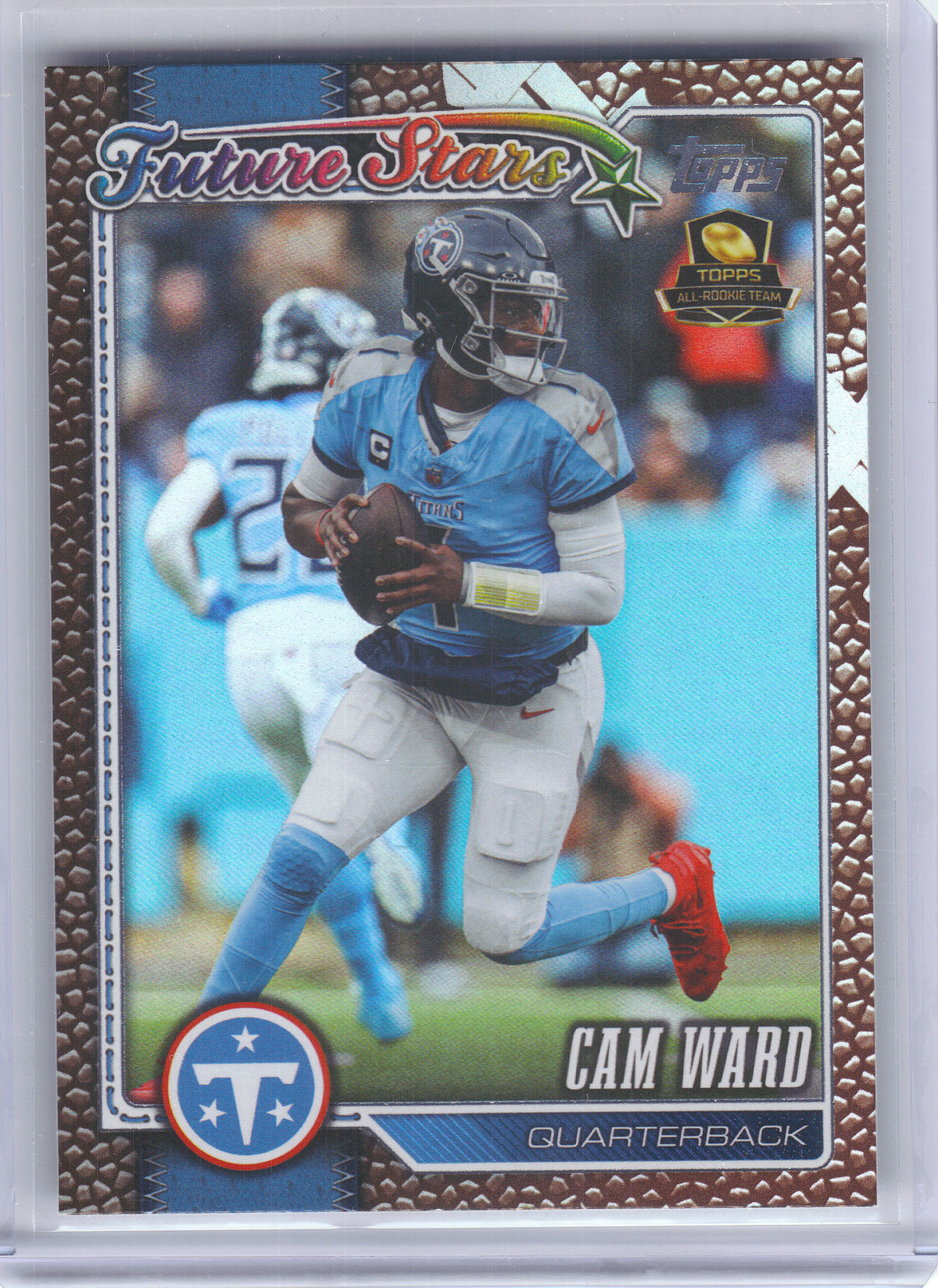 2026 Topps Flagship #264 Cam Ward Football Leather Foil Tennessee Titans