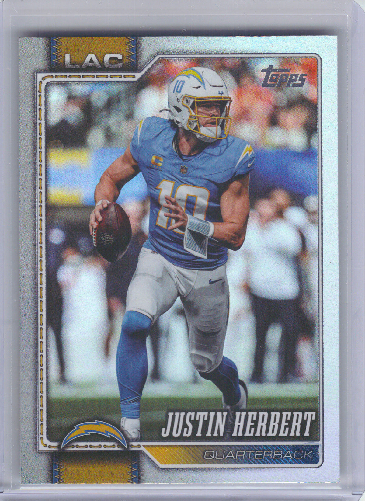 2026 Topps Flagship #110 Justin Herbert Holo Foil Los Angeles Chargers