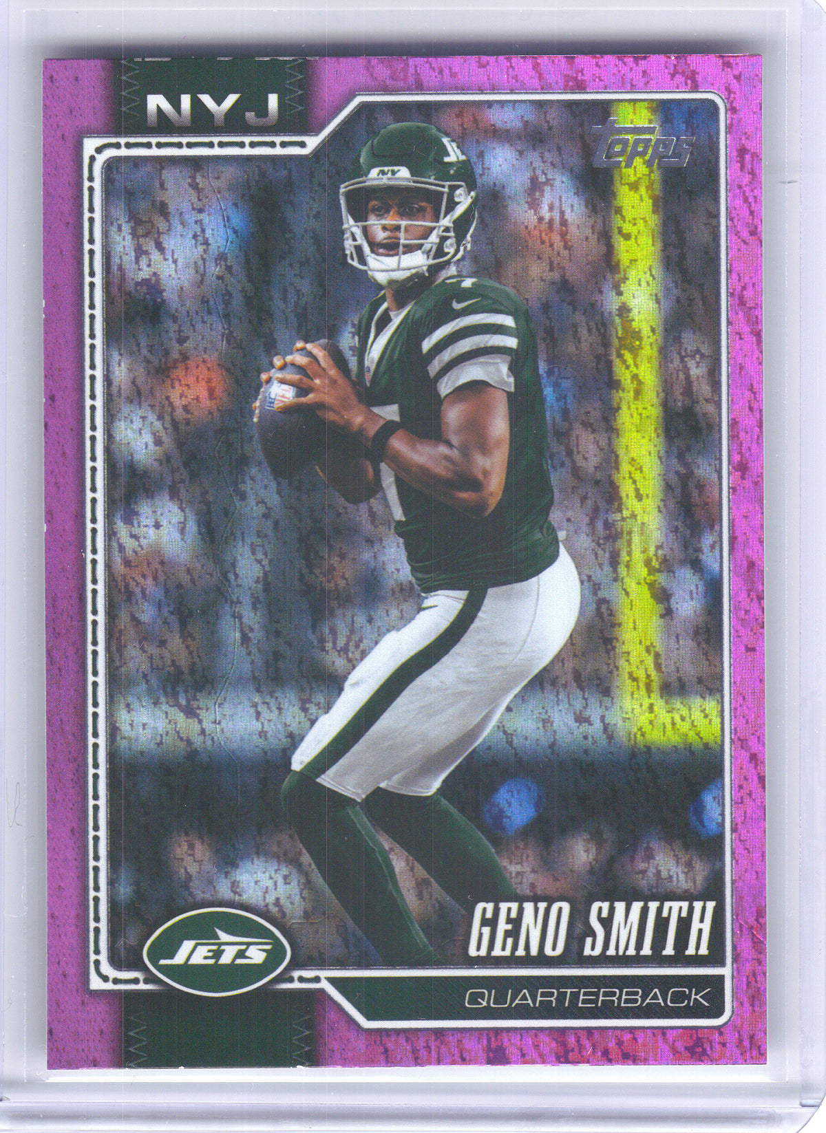 2026 Topps Flagship #121 Geno Smith Pink Holo Foil New York Jets