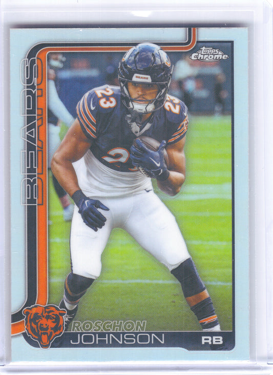 2025 Topps Chrome #55 Roschon Johnson Refractor Chicago Bears