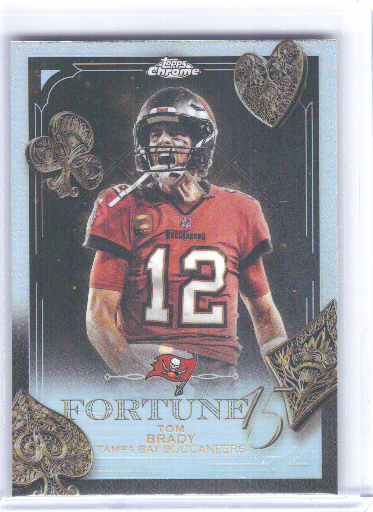 2025 Topps Chrome #F15-35 Tom Brady Fortune 15 Refractor Tampa Bay Buccaneers