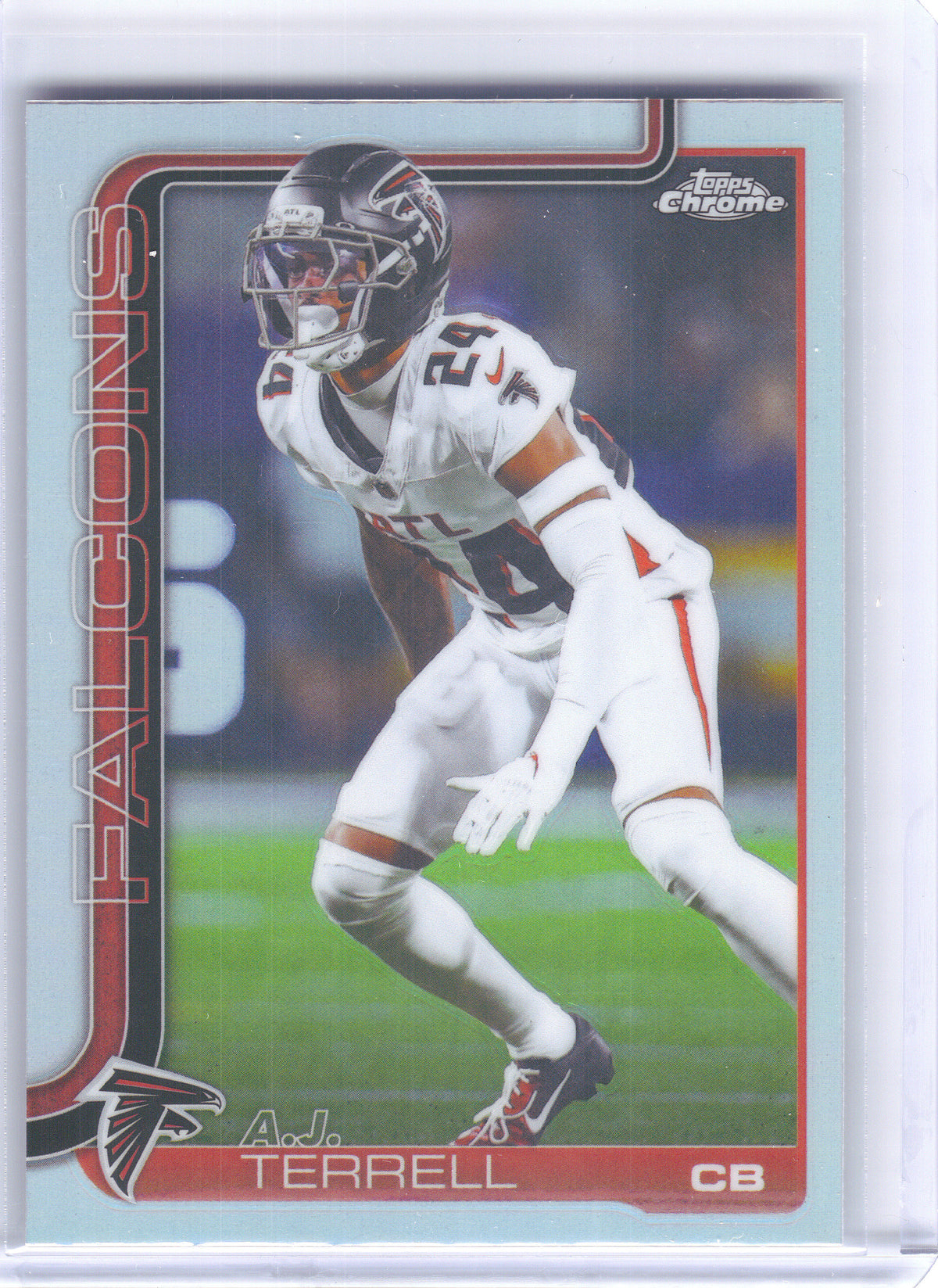 2025 Topps Chrome #19 A.J. Terrell Refractor Atlanta Falcons