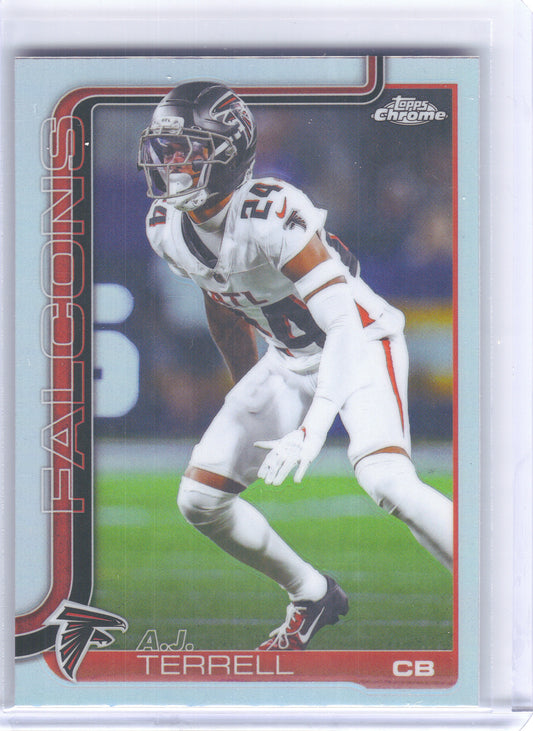 2025 Topps Chrome #19 A.J. Terrell Refractor Atlanta Falcons
