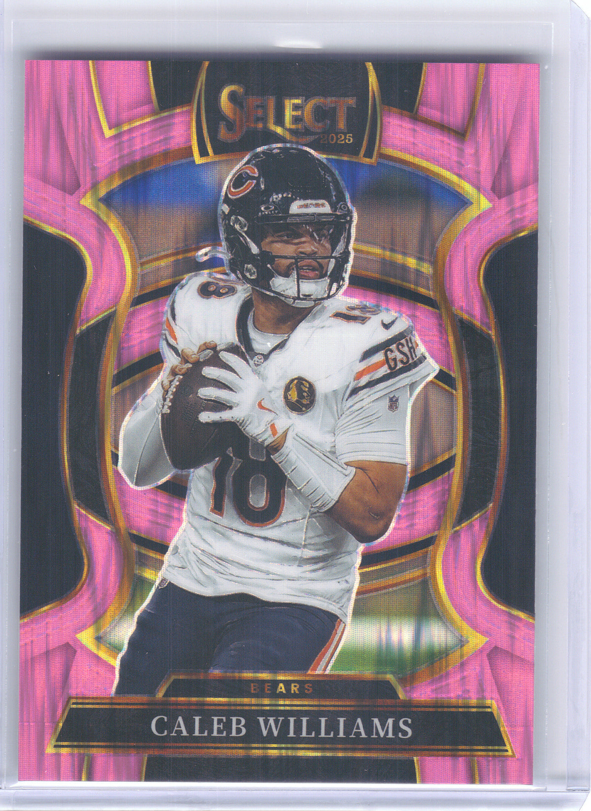2025 Panini Select #73 Caleb Williams Pink Prizm Shock Chicago Bears