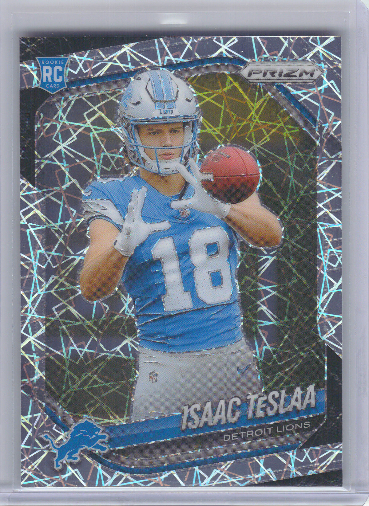 2025 Panini Prizm #316 Isaac TeSlaa Lazer Detroit Lions