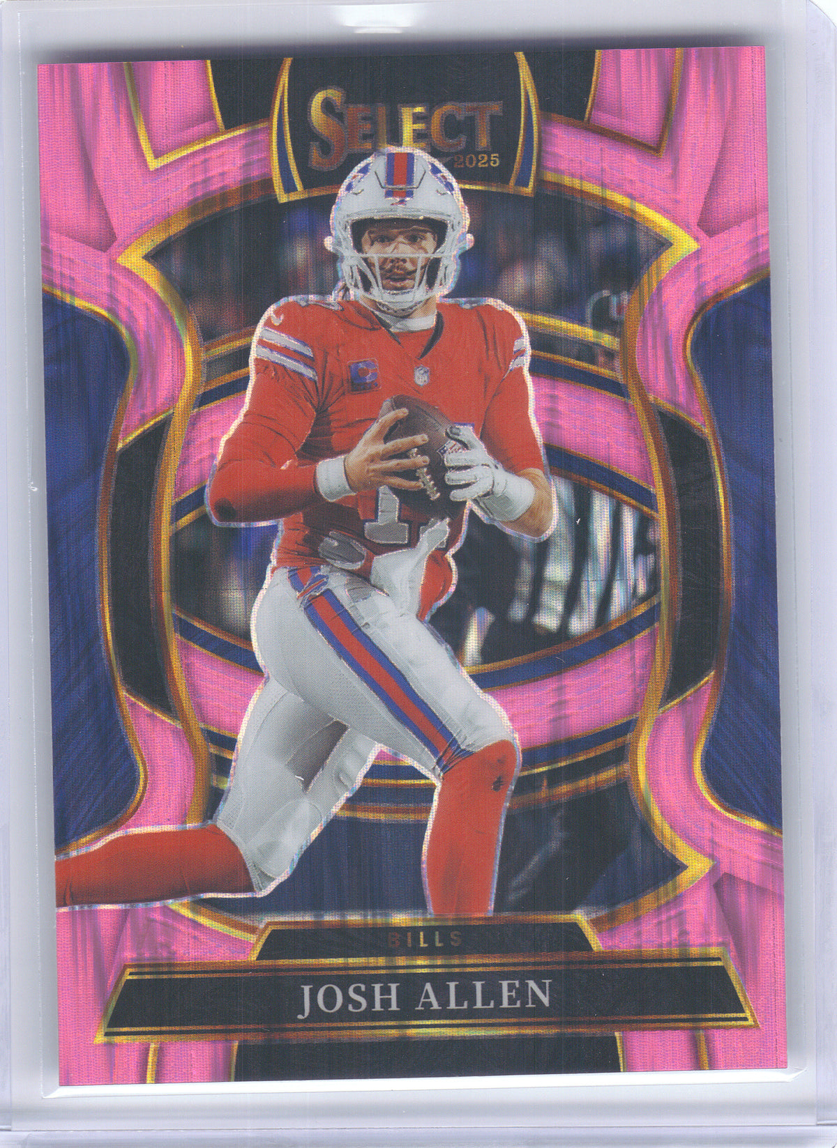 2025 Panini Select #86 Josh Allen Pink Prizm Shock Buffalo Bills