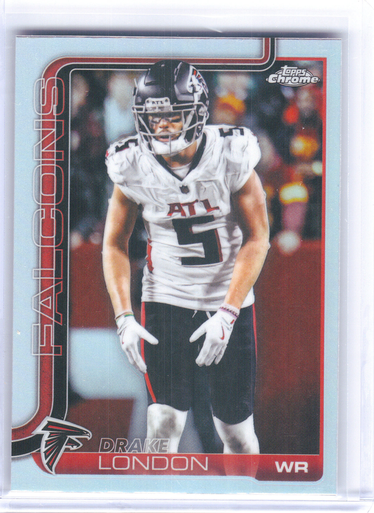 2025 Topps Chrome #12 Drake London Refractor Atlanta Falcons