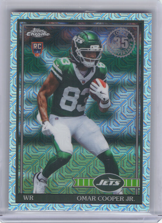 2026 Topps Flagship #91TRC-21 Omar Cooper Jr. 1991 Topps Football Rookies Chrome New York Jets