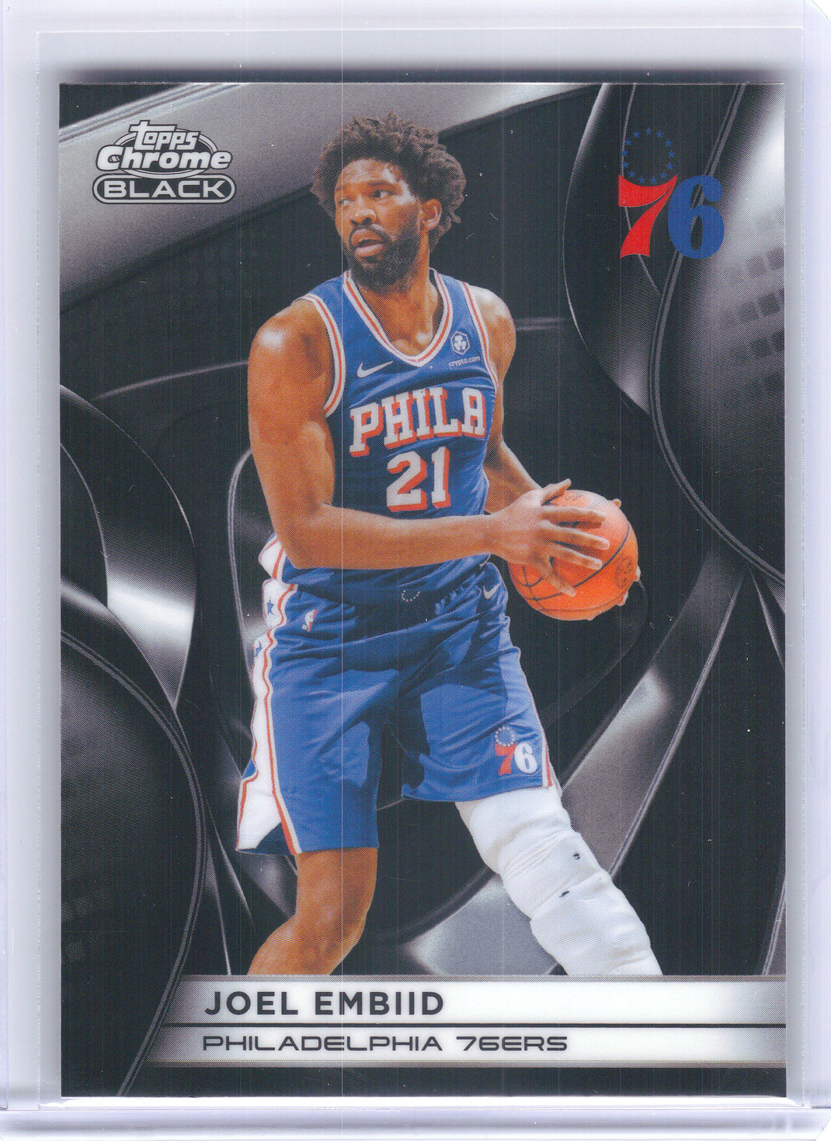 2025-26 Topps Chrome Black #42 Joel Embiid Philadelphia 76ers