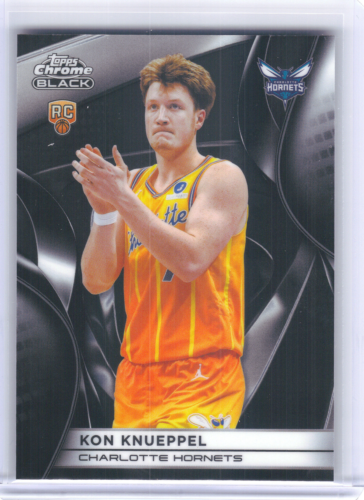 2025-26 Topps Chrome Black #106 Kon Knueppel Charlotte Hornets RC