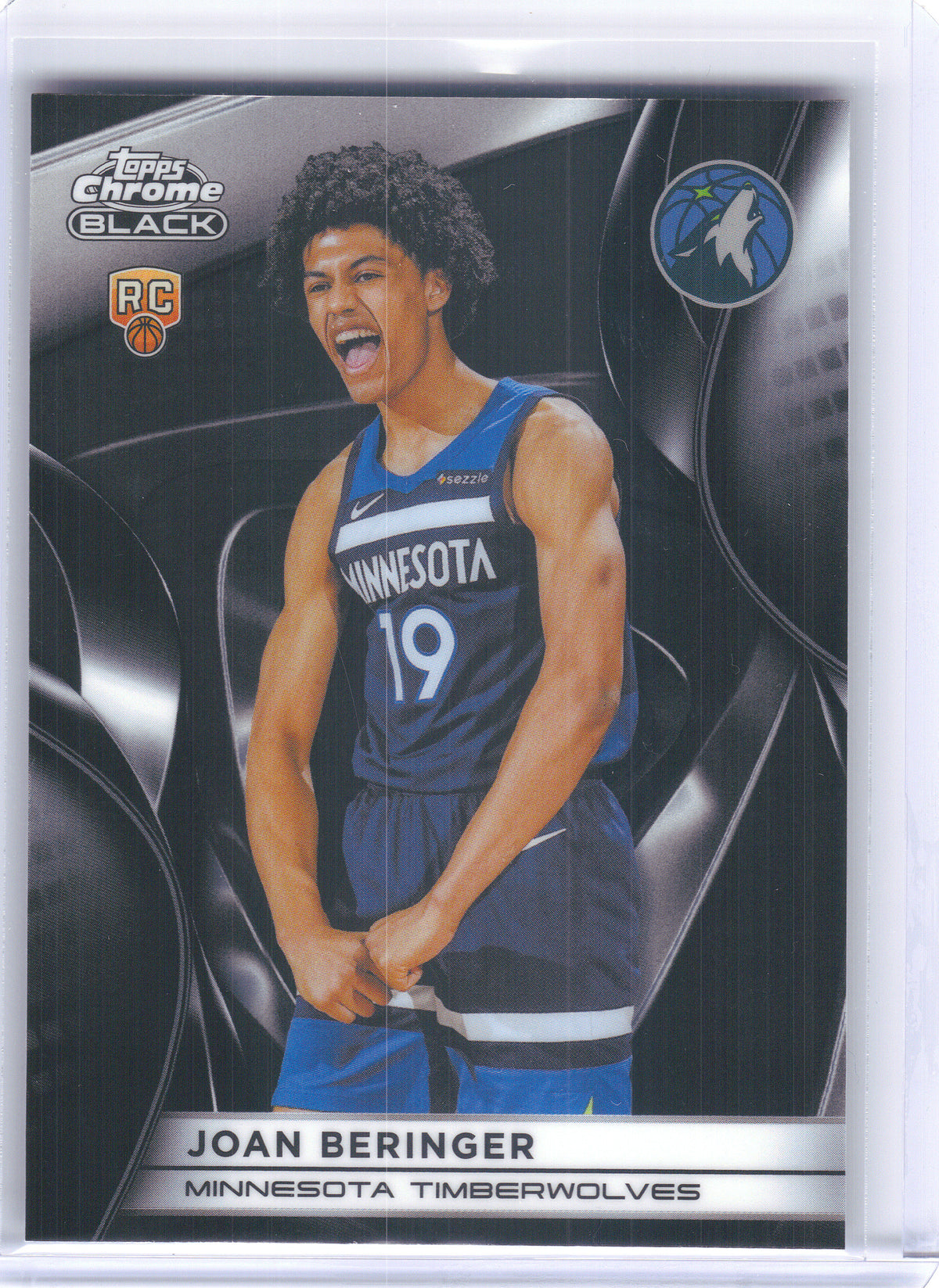 2025-26 Topps Chrome Black #117 Joan Beringer Minnesota Timberwolves RC