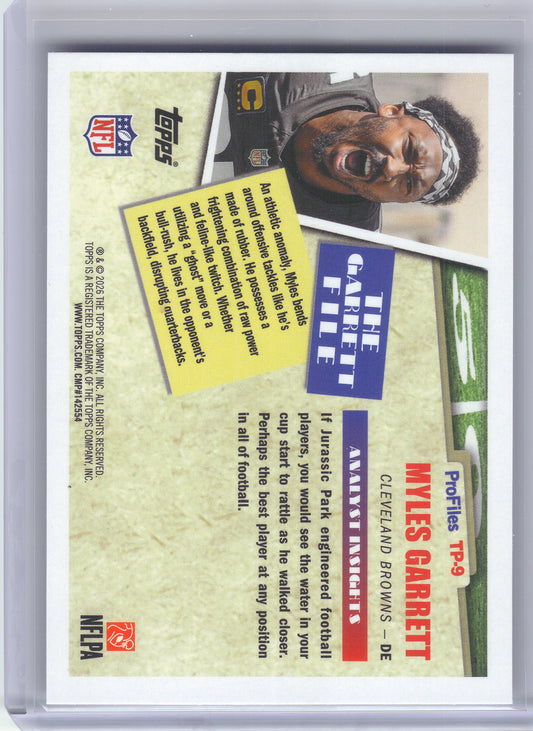 2026 Topps Flagship #TP-9 Myles Garrett Topps Profiles Cleveland Browns