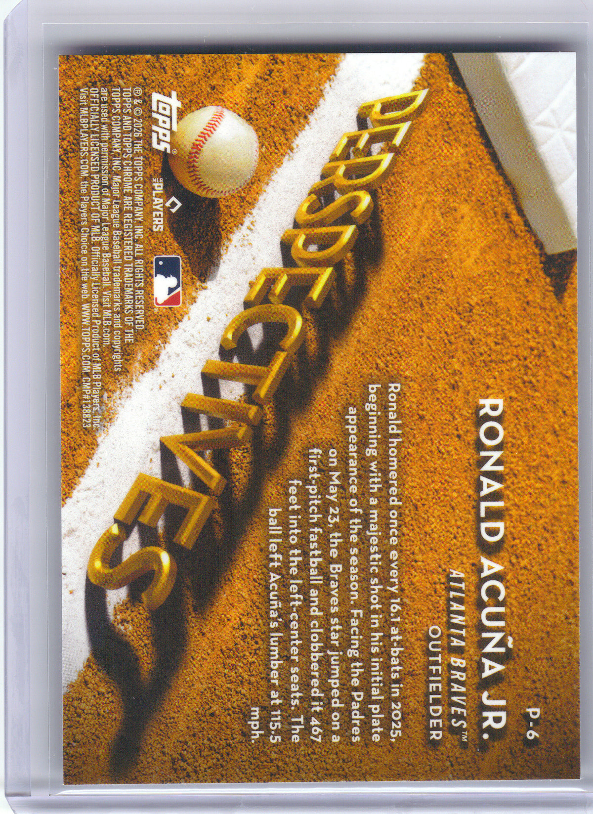 2026 Topps Chrome #P-6 Ronald Acuña Jr. Perspectives Atlanta Braves