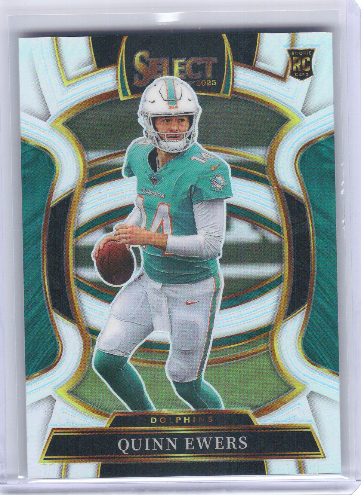 2025 Panini Select #82 Quinn Ewers Silver Prizm Miami Dolphins RC