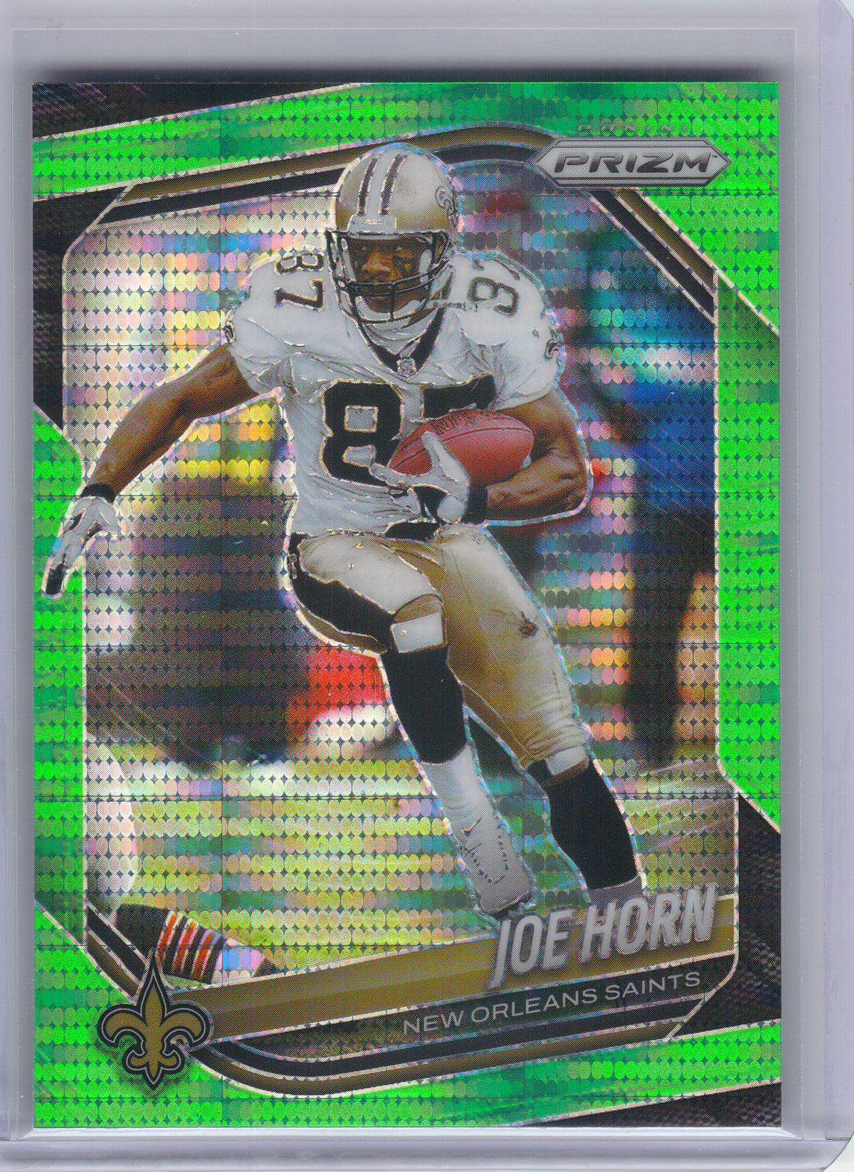 2025 Panini Prizm #201 Joe Horn Neon Green Pulsar New Orleans Saints