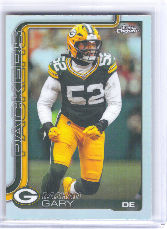 2025 Topps Chrome #111 Rashan Gary Refractor Green Bay Packers