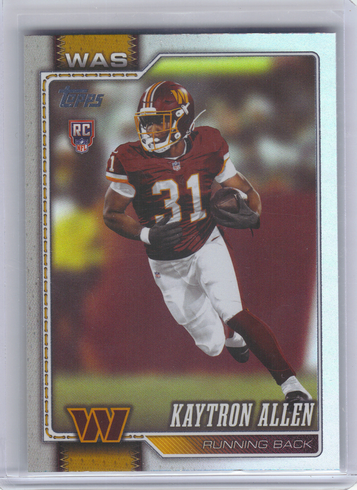 2026 Topps Flagship #315 Kaytron Allen Holo Foil Washington Commanders