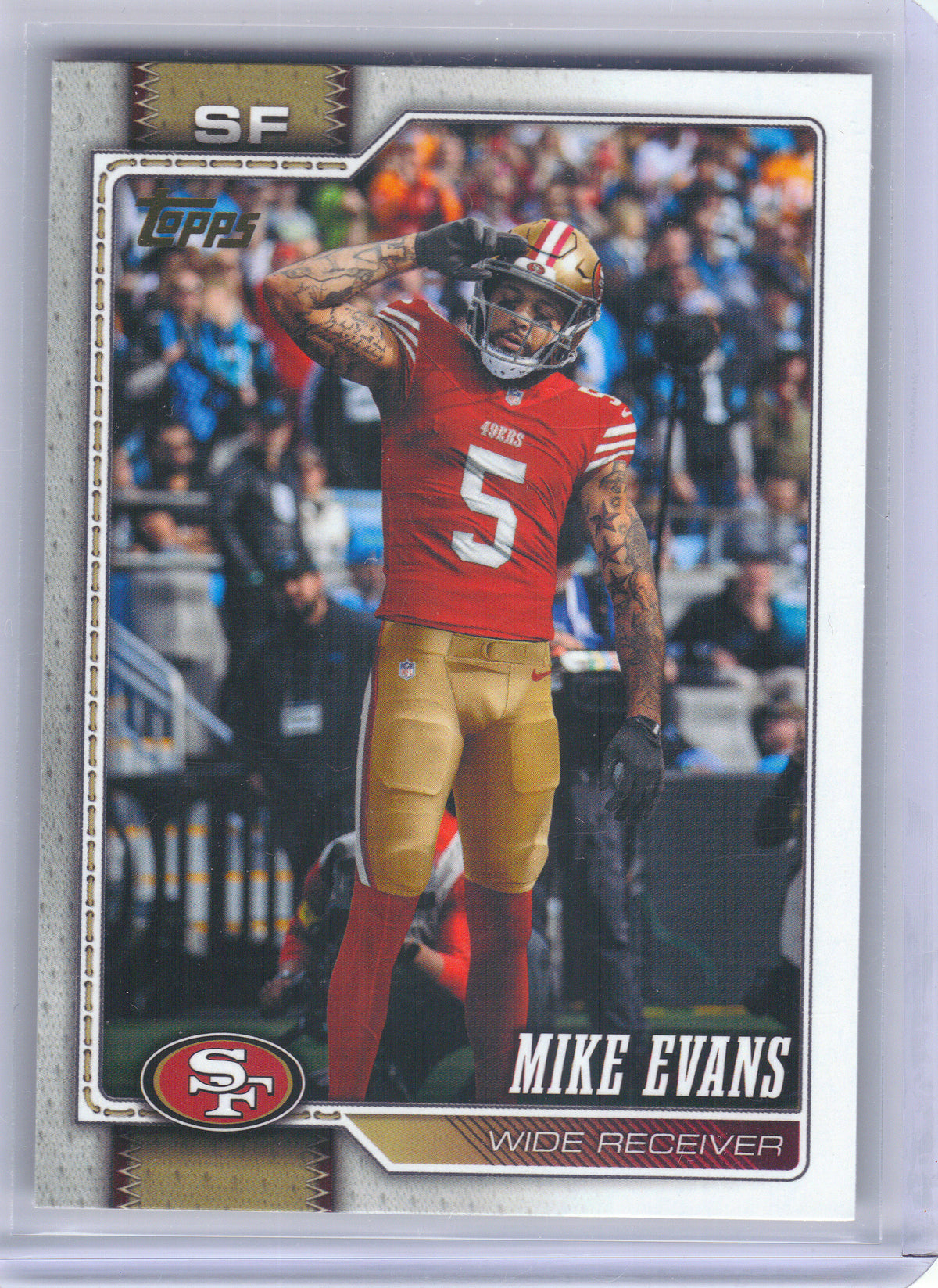 2026 Topps Flagship #156 Mike Evans Golden Mirror Variations San Francisco 49ers