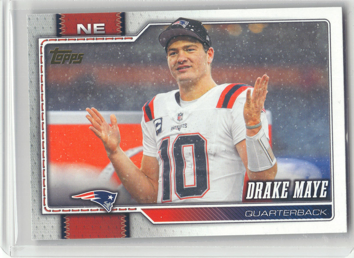 2026 Topps Flagship #136 Drake Maye Golden Mirror Variations New England Patriots