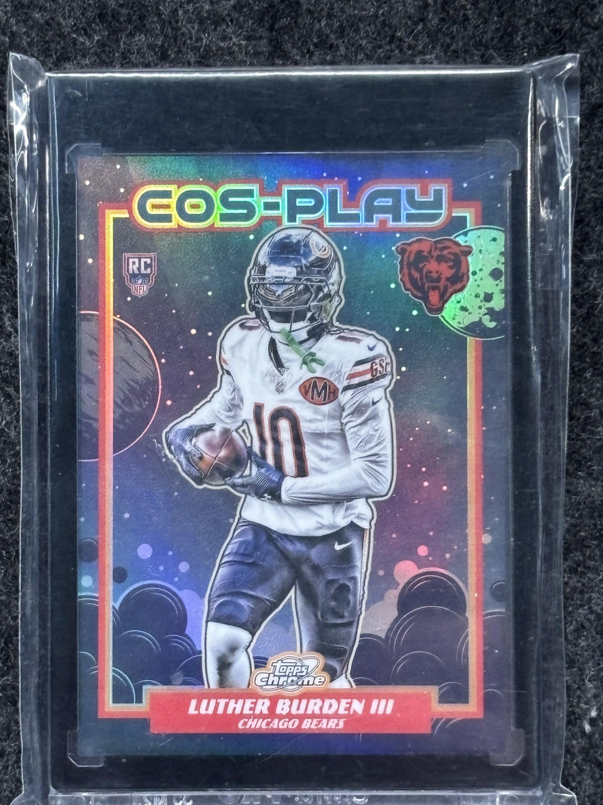 2025 Topps Chrome Cosmic #CP-8 Luther Burden III Cos-Play Chicago Bears