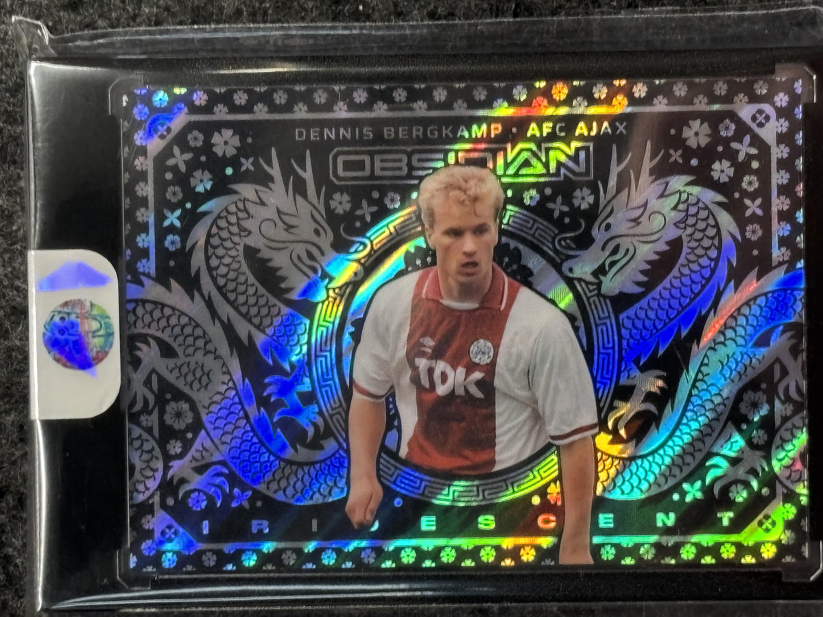 2025-26 Panini Obsidian #12 Dennis Bergkamp Iridescent SSP Ajax Amsterdam
