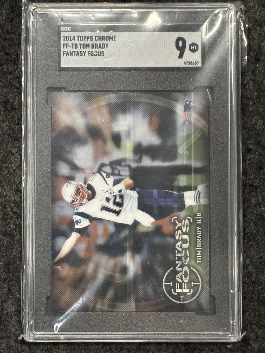 2014 Topps #FF-TB Tom Brady Fantasy Focus SGC 9 New England Patriots