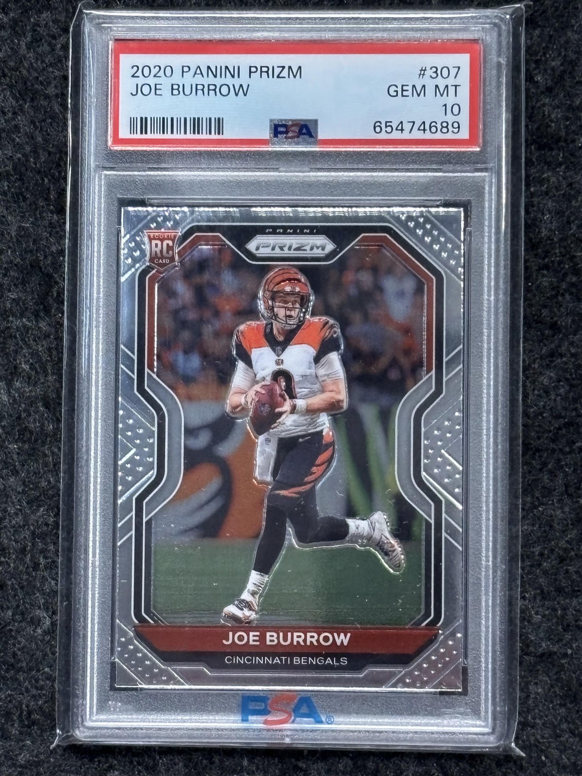 2020 Panini Prizm #307 Joe Burrow PSA 10 Cincinnati Bengals RC