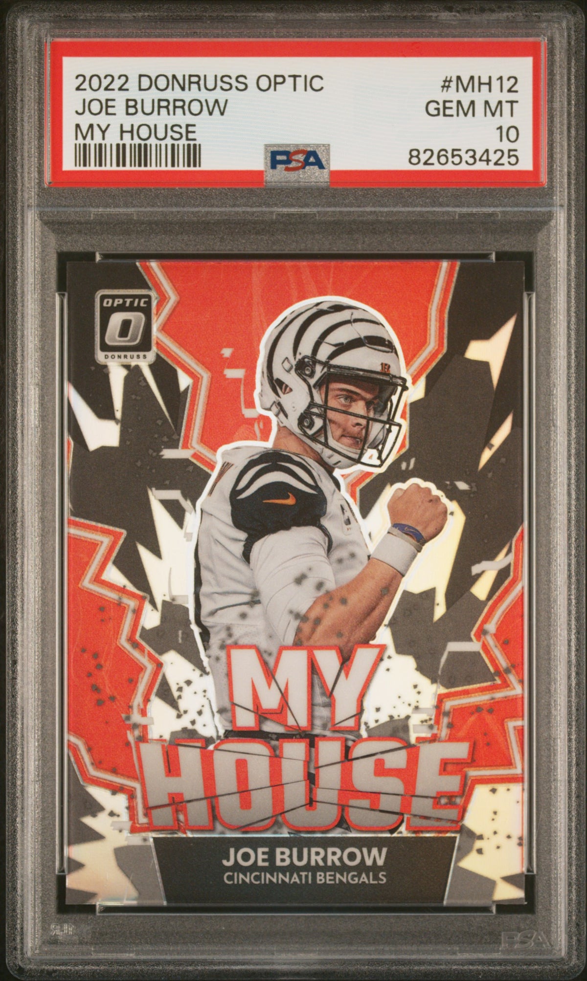 2022 Panini Donruss Optic My House #MH12 Joe Burrow My House PSA 10 Cincinnati Bengals
