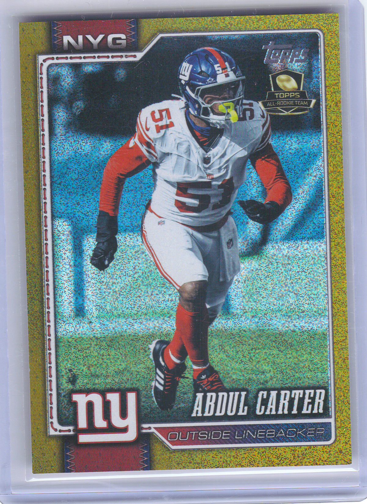2026 Topps Flagship #150 Abdul Carter Gold Sandglitter Last of the Print New York Giants SN