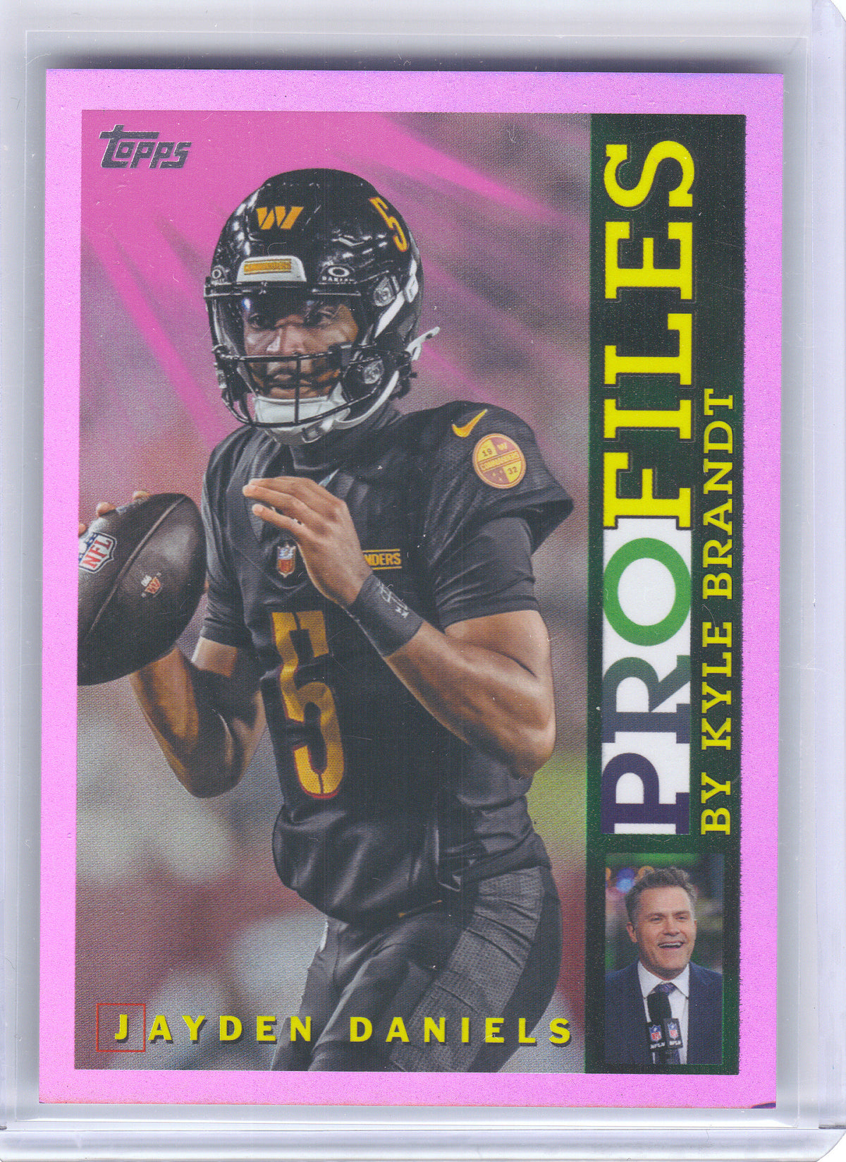 2026 Topps Flagship #TP-18 Jayden Daniels Topps Profiles Pink Washington Commanders