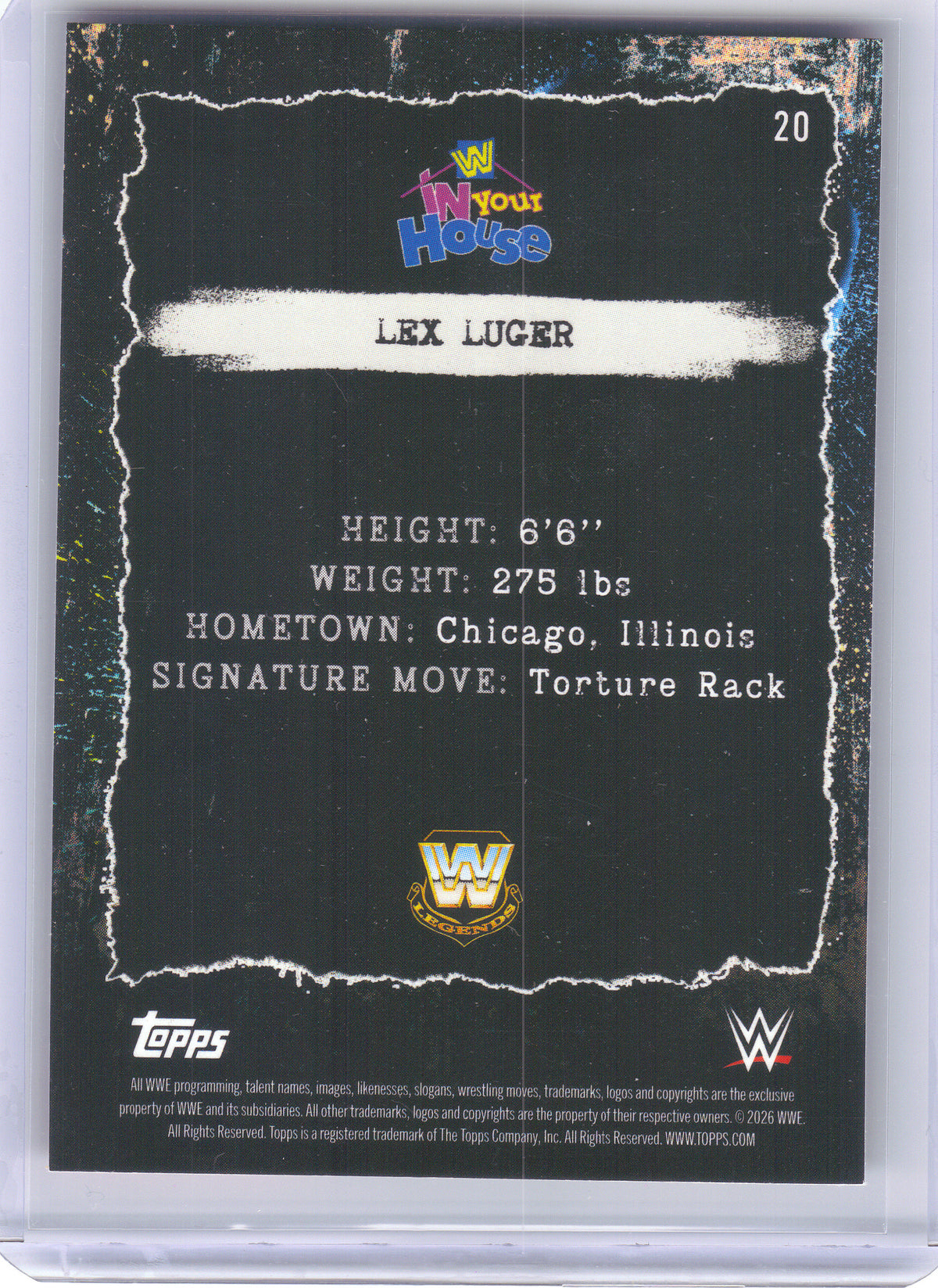 2026 Topps Decades 1990's WWE #20 Lex Luger
