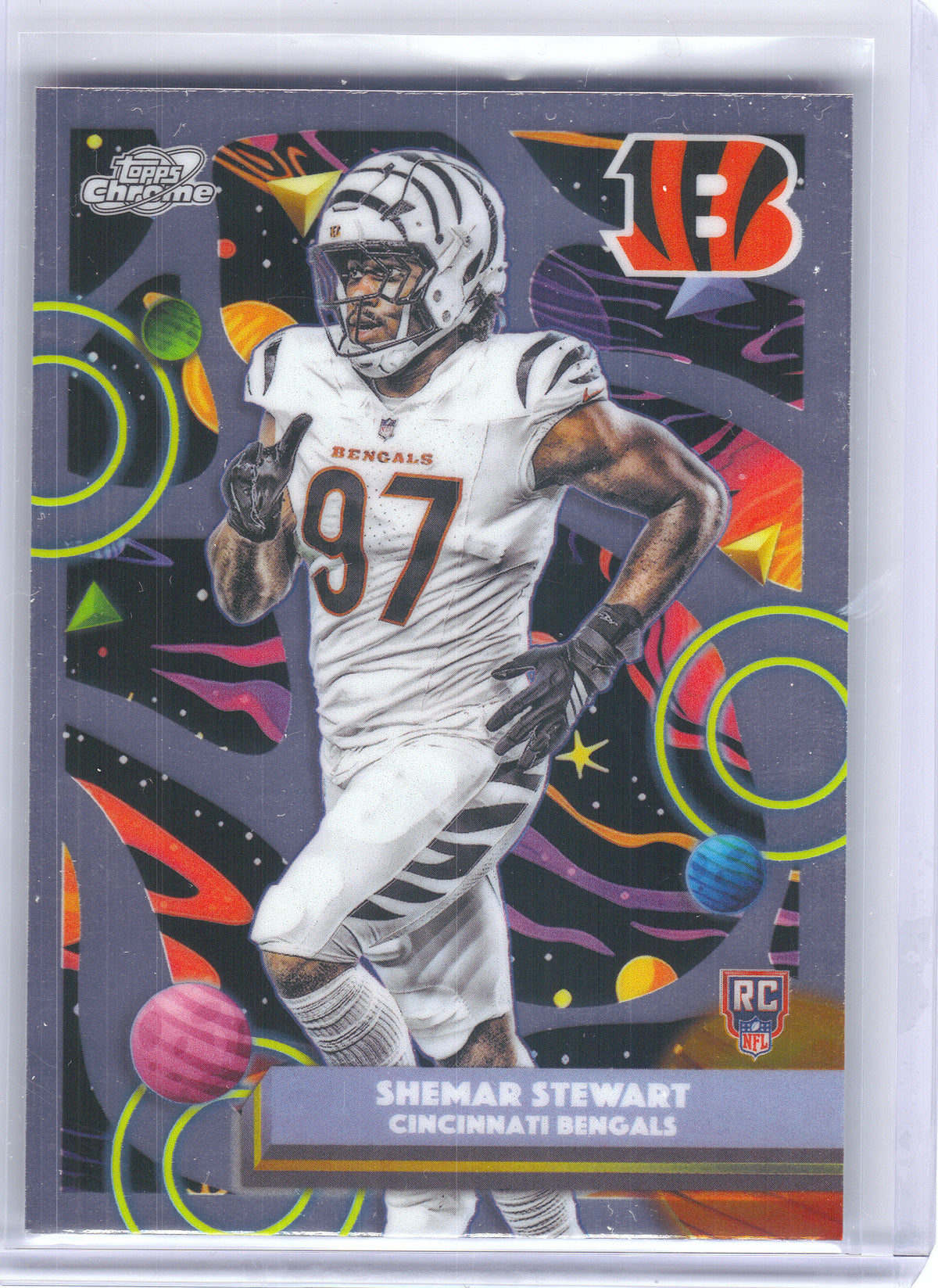 2025 Topps Chrome Cosmic #119 Shemar Stewart Cincinnati Bengals RC