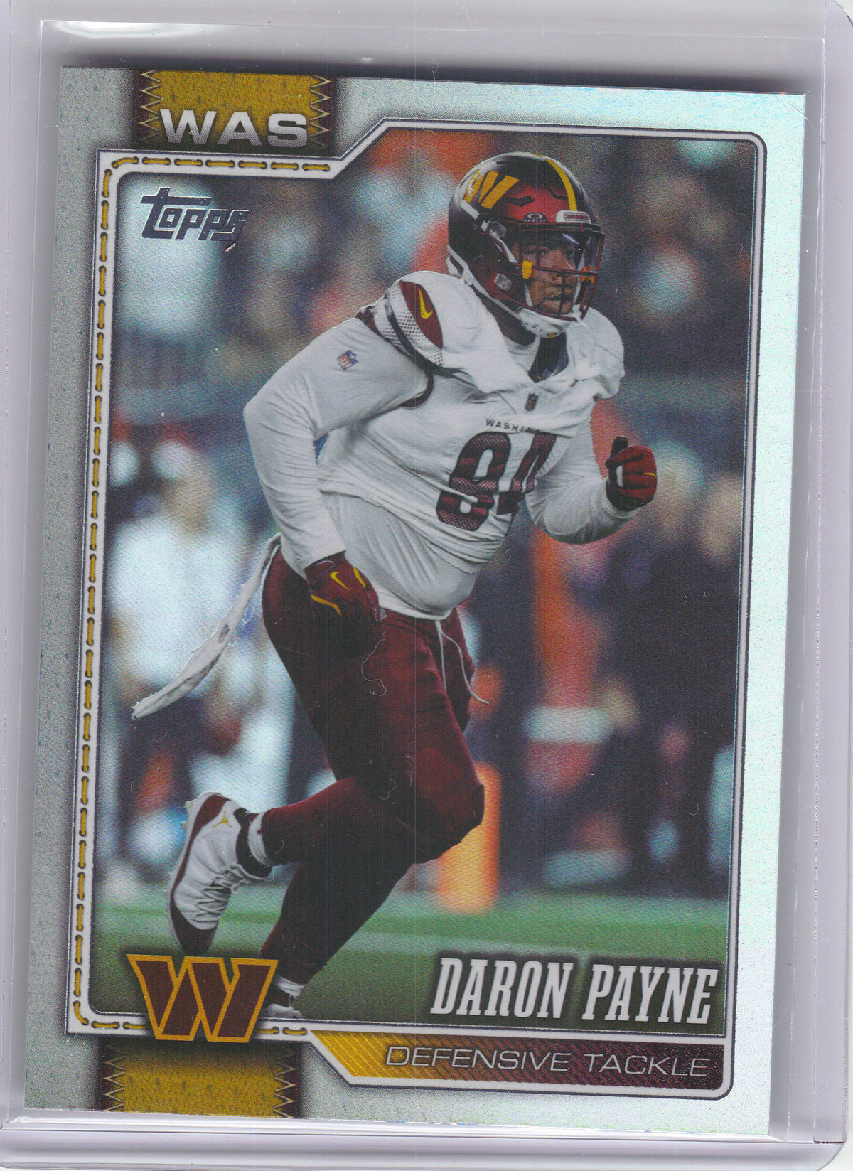 2026 Topps Flagship #258 Daron Payne Holo Foil Washington Commanders