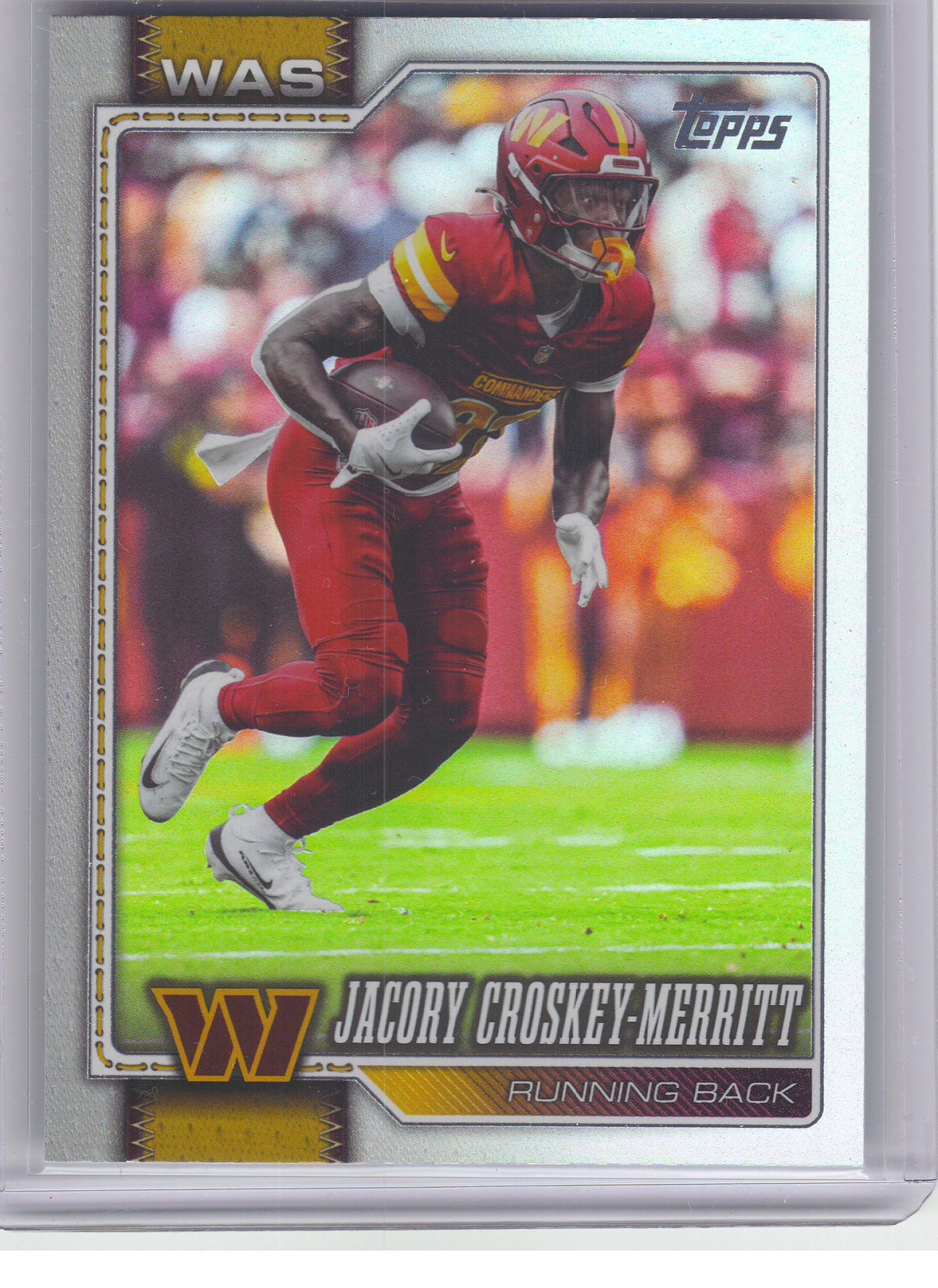 2026 Topps Flagship #197 Jacory Croskey-Merritt Holo Foil Washington Commanders
