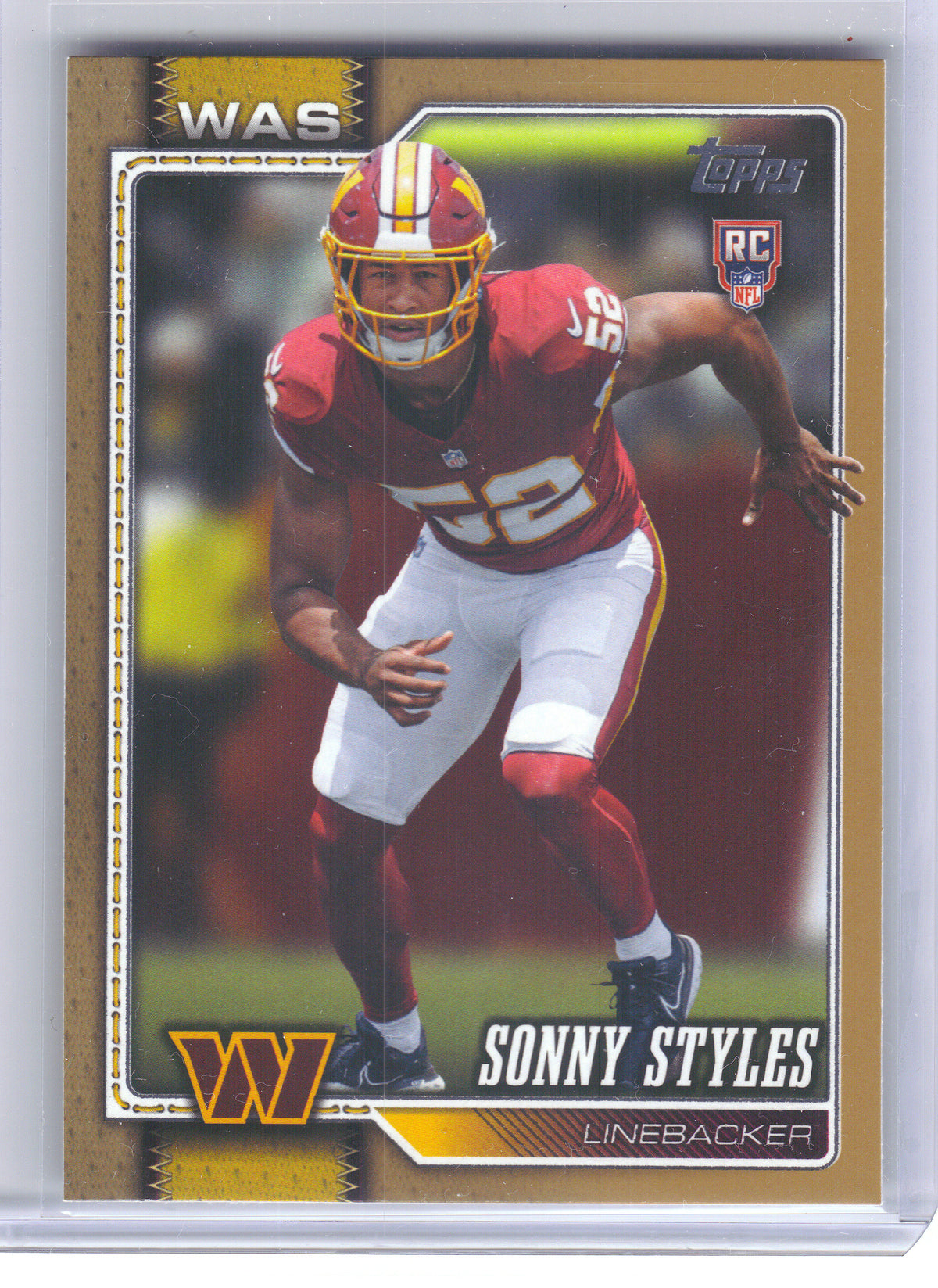 2026 Topps Flagship #347 Sonny Styles Gold #/2026 Washington Commanders SN, RC