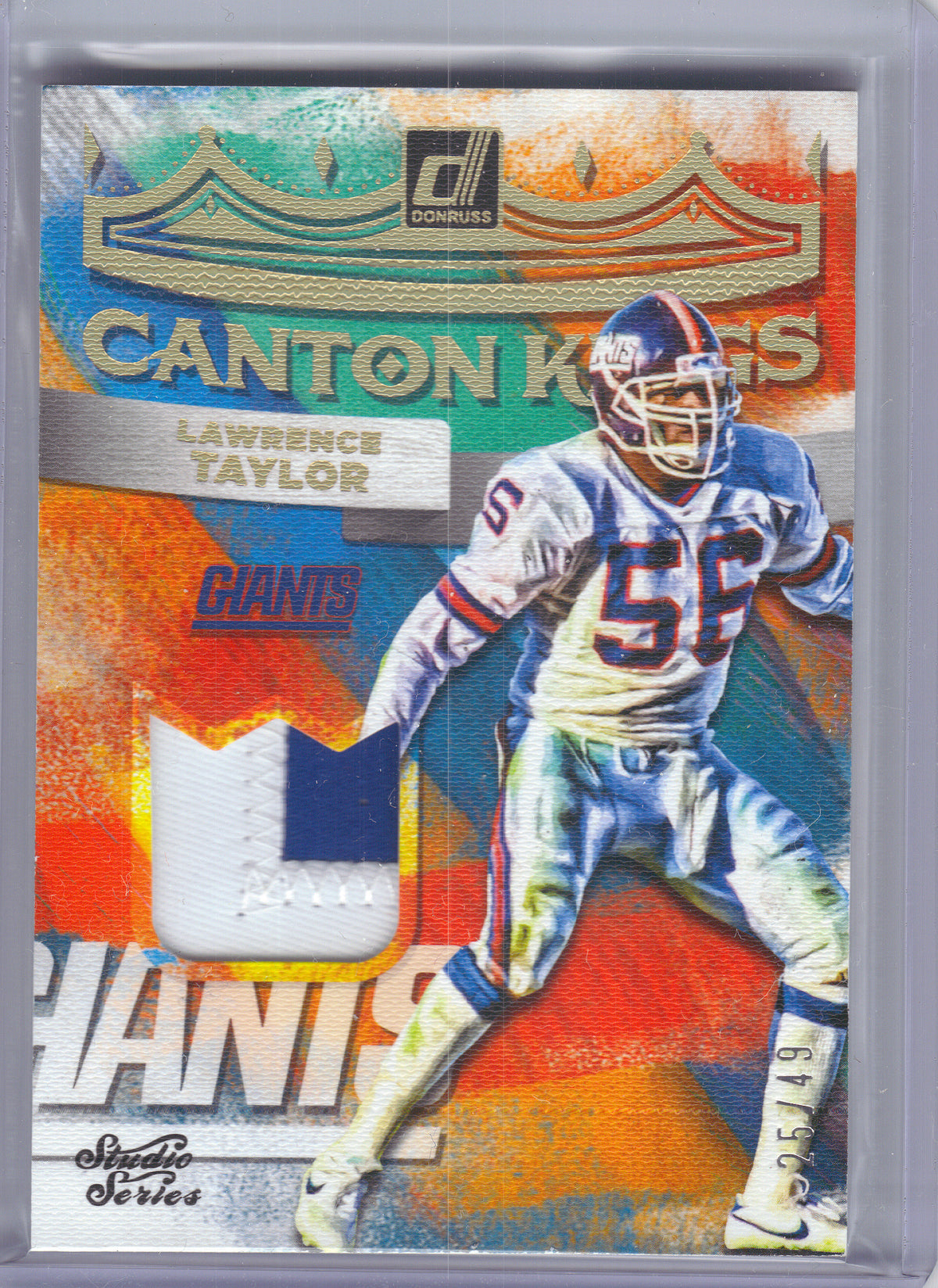 2022 Donruss #CK-13 Lawrence Taylor Canton Kings Studio Series #/49 New York Giants SN, MEM