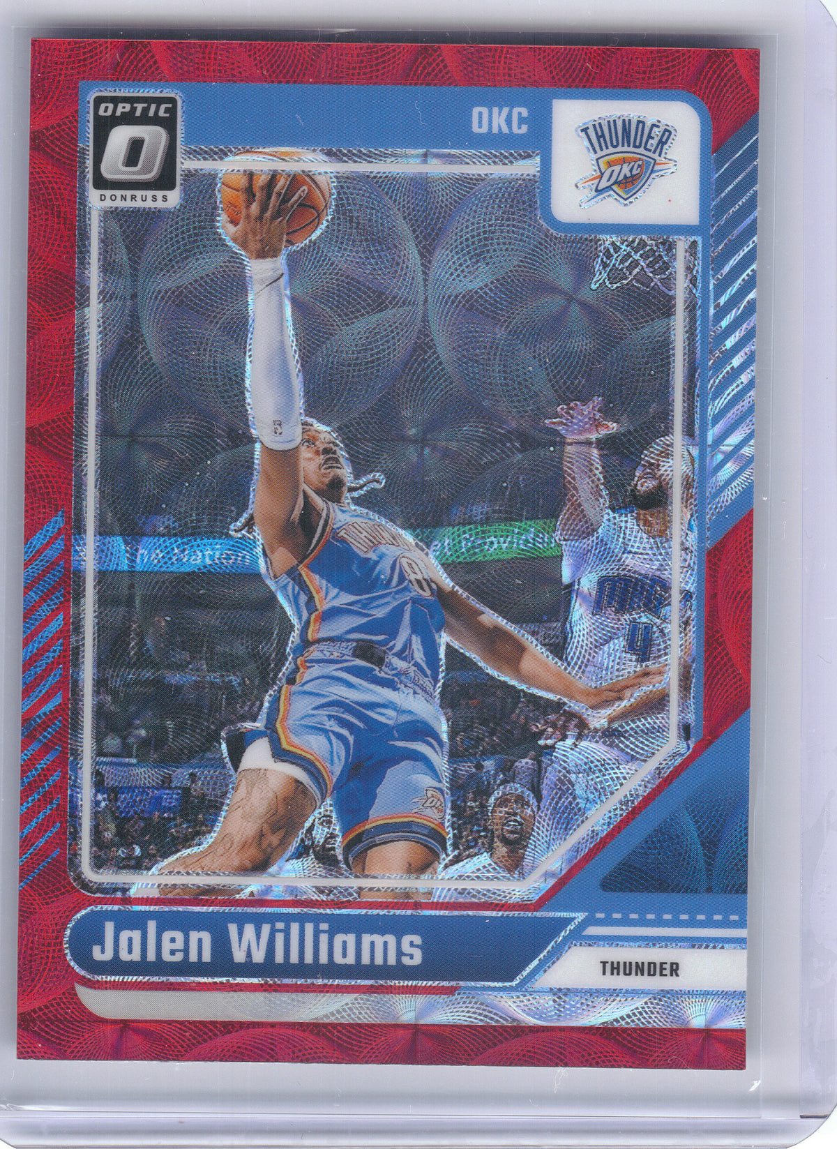 2024-25 Donruss Optic #225 Jalen Williams Red International Oklahoma City Thunder