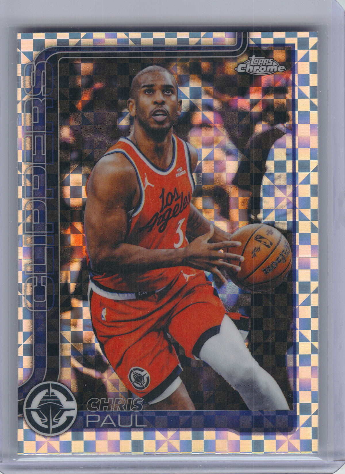 2025-26 Topps Chrome Update #83 Chris Paul X-Fractor Los Angeles Clippers