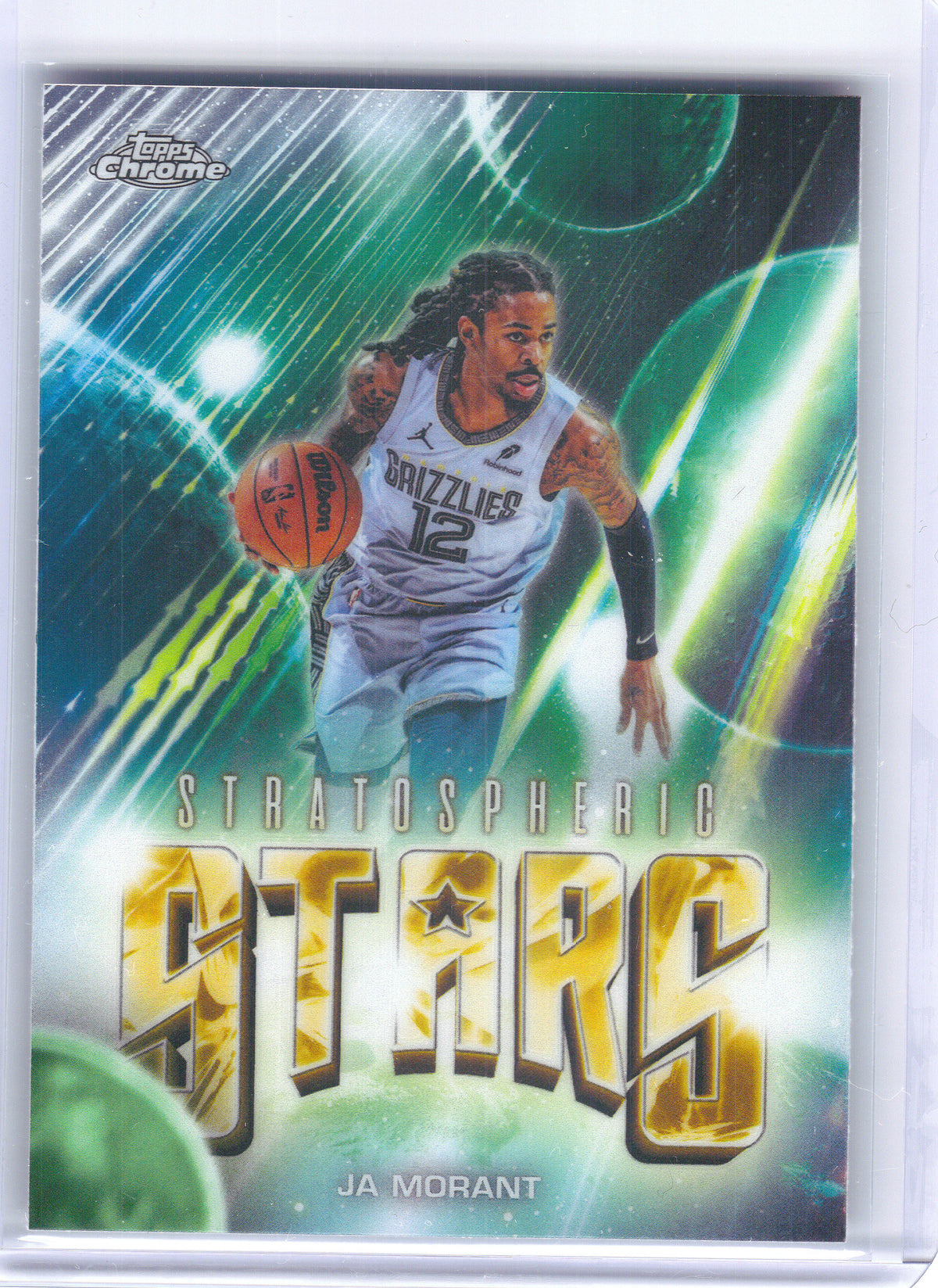 2025-26 Topps Chrome Update #ST-16 Ja Morant Stratospheric Stars Memphis Grizzlies
