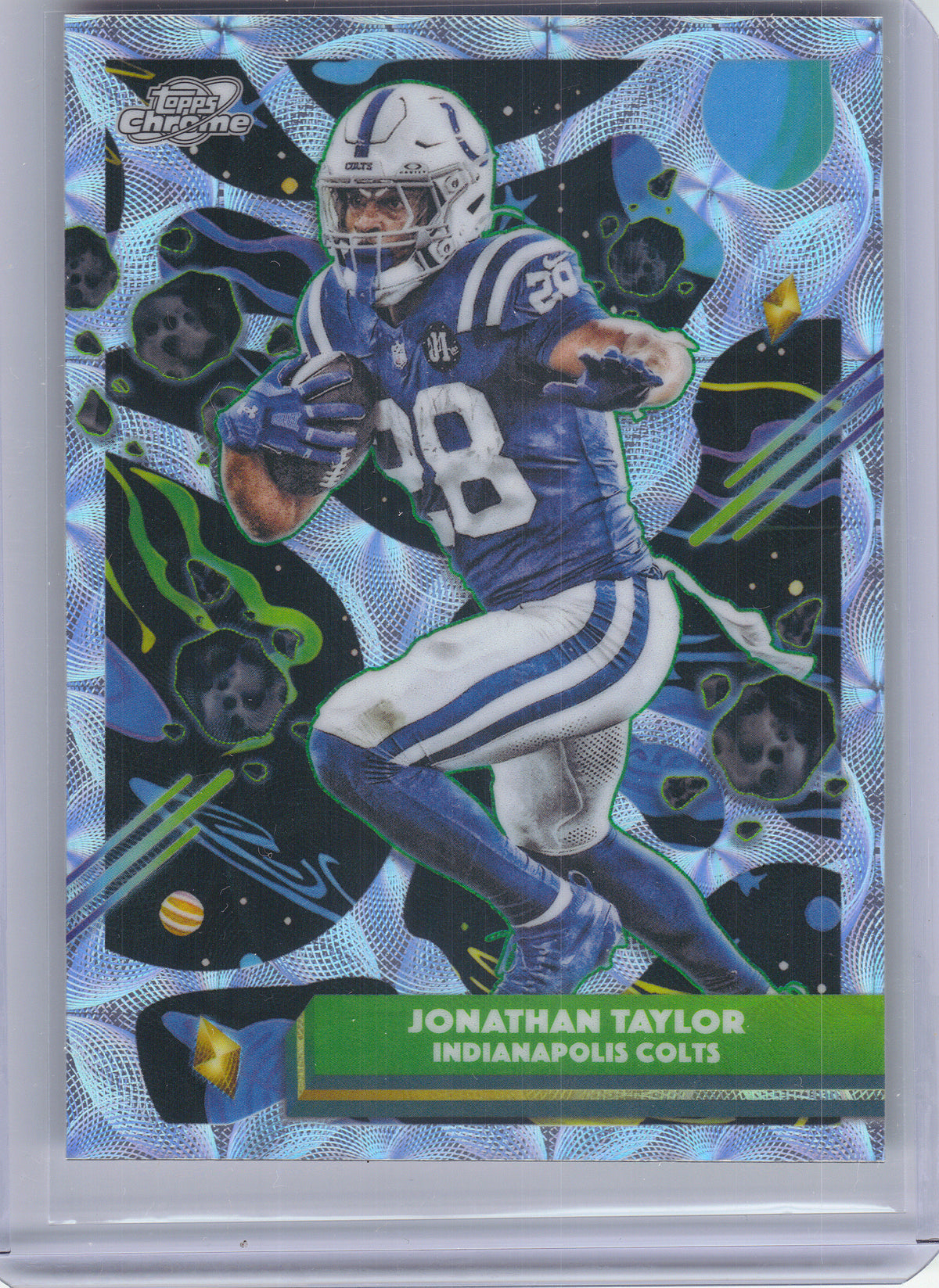 2025 Topps Chrome Cosmic #42 Jonathan Taylor Nucleus Refractor Indianapolis Colts