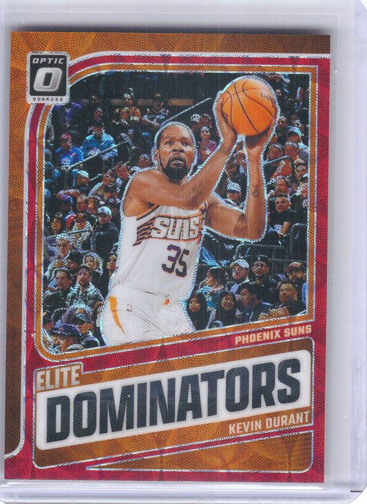 2024-25 Donruss Optic #7 Kevin Durant Elite Dominators Red International Phoenix Suns