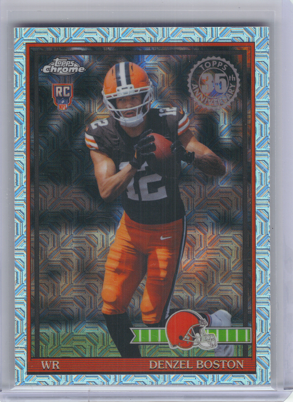 2026 Topps Flagship #91TRC-22 Denzel Boston 1991 Topps Football 35th Anniversary Rookies Chrome Cleveland Browns