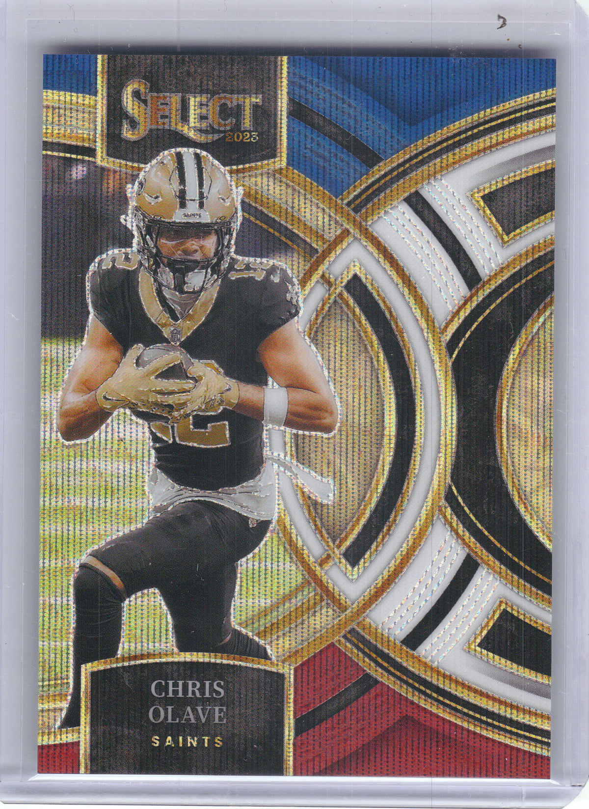 2023 Panini Select #164 Chris Olave Red and Blue New Orleans Saints