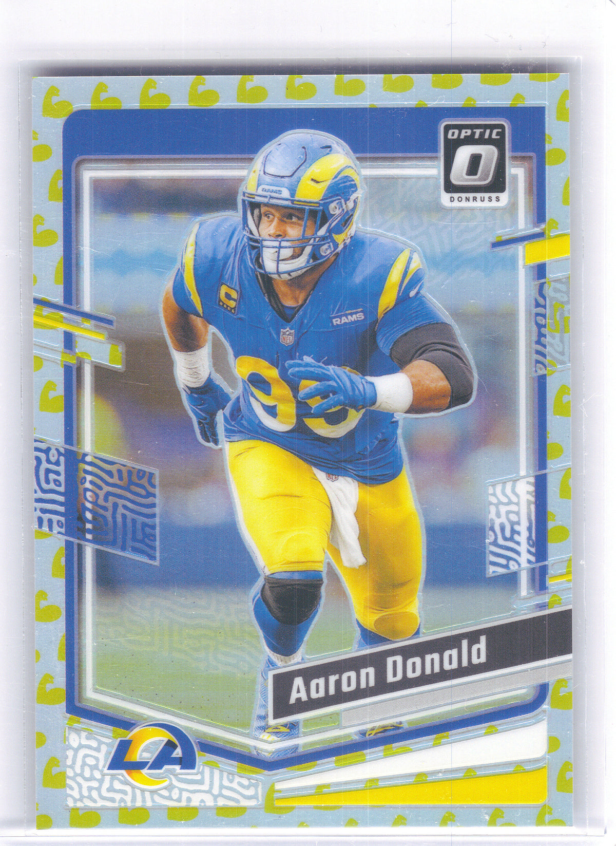 2023 Donruss Optic #108 Aaron Donald Flex #/149 Los Angeles Rams SN