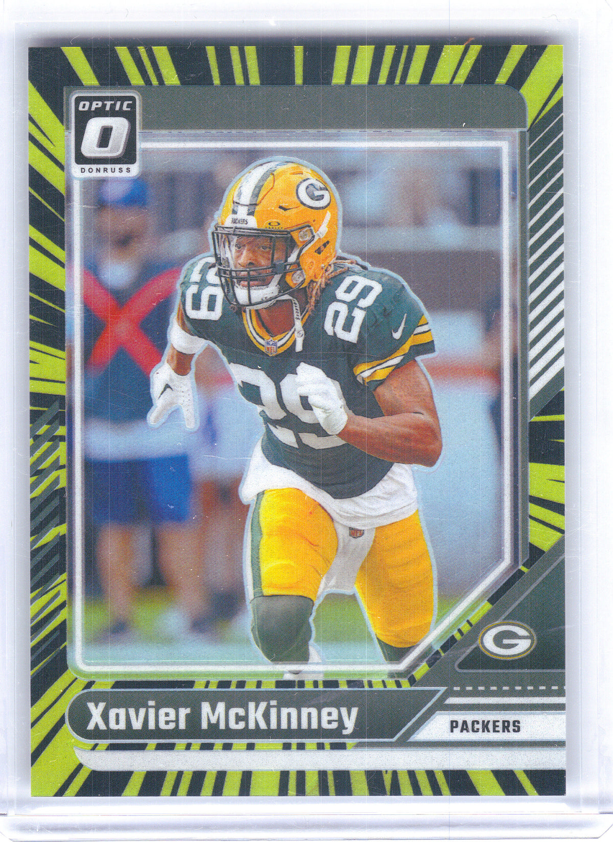 2024 Donruss Optic #75 Xavier McKinney Electricity #/75 Green Bay Packers SN