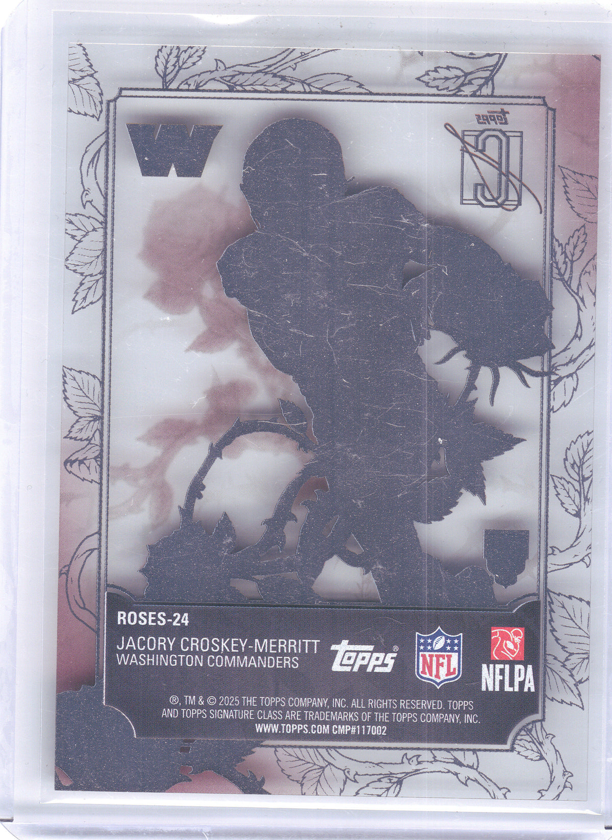 2025 Topps Signature Class #ROSES-24 Jacory Croskey-Merritt Roses Washington Commanders