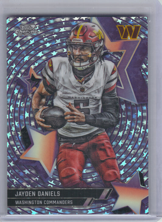 2025 Topps Chrome Cosmic #SF-52 Jayden Daniels Starfractor Washington Commanders