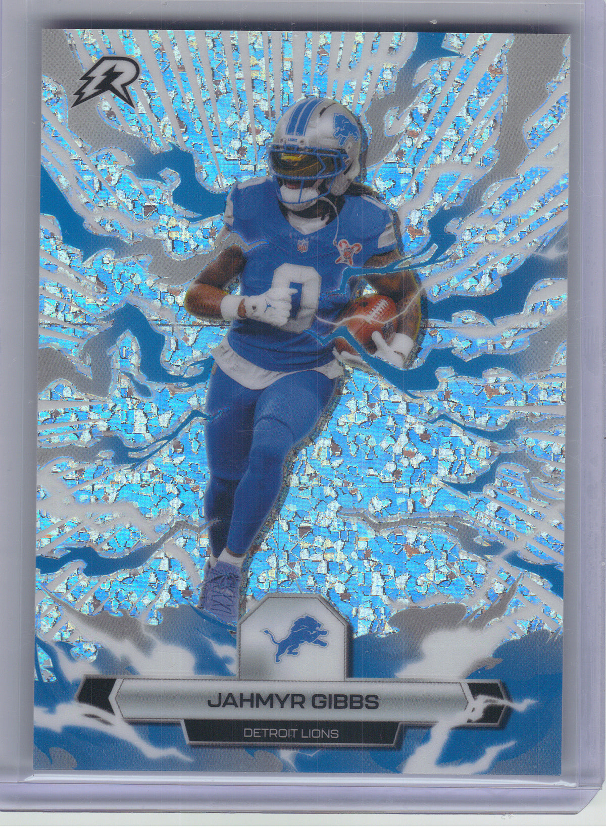 2025 Topps Resurgence #33 Jahmyr Gibbs High Voltage Refractor SSP Detroit Lions
