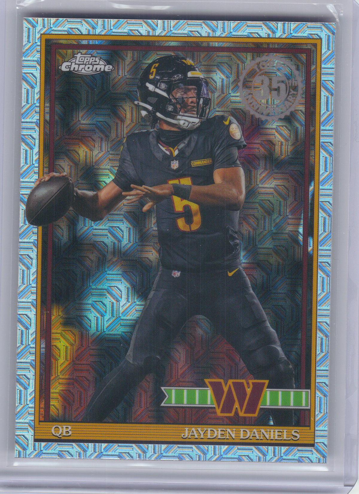 2026 Topps Flagship #91TC-44 Jayden Daniels 1991 Topps Football 35th Anniversary Chrome Washington Commanders